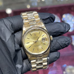 Rolex | Day-Date 36mm | 18K Yellow Gold | Champagne Stick Dial | REF: 18238