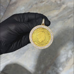 Custom Made Baguette Diamond Coin Frame For Limited Edition - 2 oz Fine gold Coin 67116