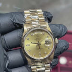Rolex Day-Date 36mm | 18K Yellow Gold | Champagne Diamond Dial | REF: 18038