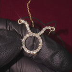 14K Gold Taurus Diamond Necklace 66714