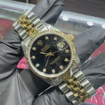 1987 Rolex Lady Datejust 31mm | Two-Tone Stainless Steel and 18K Yellow Gold | Black Diamond Dial | REF: 68273