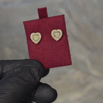 14K Gold Heart Shape Stud Earrings 64532