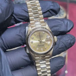 Rolex Lady Datejust 26mm | 18K Yellow Gold | Diamond Dial 71642