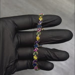Harmony of Shapes Multicolor Sapphire Tennis Bracelet 71366