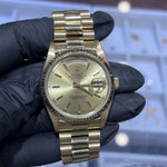 Rolex 36mm Day-Date | 18K Yellow Gold | Champagne Stick Dial