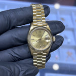 Rolex Lady-Datejust 26mm | 18K Yellow Gold | Champagne Stick Dial