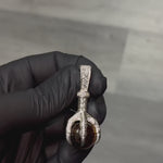 Limited Quantity Silver Eagle Claw Tiger's Eye Pendant 71558