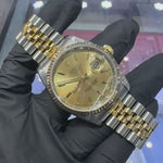 Rolex Datejust 36mm | Two-Tone Stainless Steel and 18K Yellow Gold | Champagne Stick Dial | REF: 16233