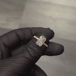 Radiant Cut Pavé Engagement Ring 68633