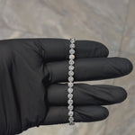 14K Gold Round Bezel Lab-Grown Diamond Tennis Bracelet 71821