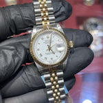 1991 Rolex DateJust 26mm | Two Tone Yellow Gold | White Roman Dial | REF: 69173