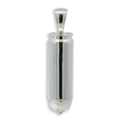 Silver Diamond Bullet Pendant 70976