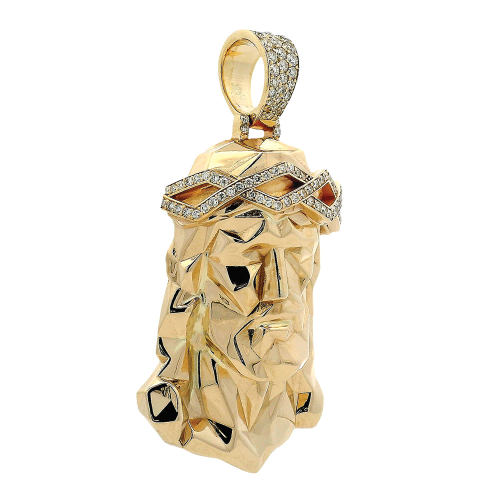 Gold Stealth Jesus Pendant 70955 | TraxNYC