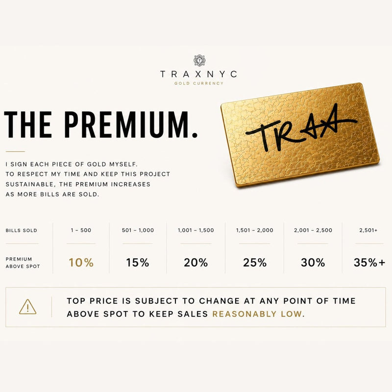 10 Gram Trax Currency Pure .999 24k Gold 71418