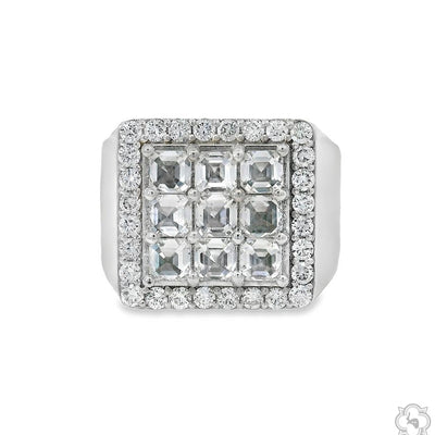 Upside Down Asscher Diamond Ring 70469