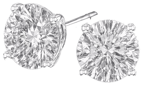 1 ctw lab-grown diamond stud earrings