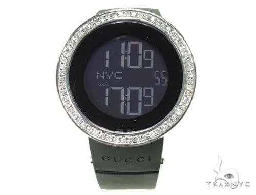 gucci digital watch diamond bezel