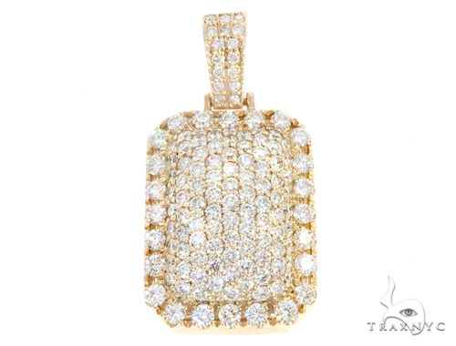 mens 14k diamond pendant