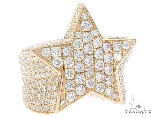 gold and diamond star ring